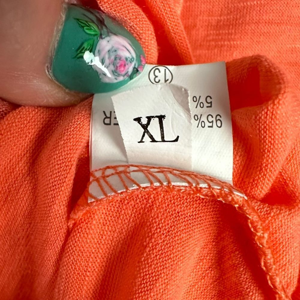 La Mode NWT Women's Vibrant Coral Racerback Tank Dress Size XL Beach Cruise - Picture 7 of 8